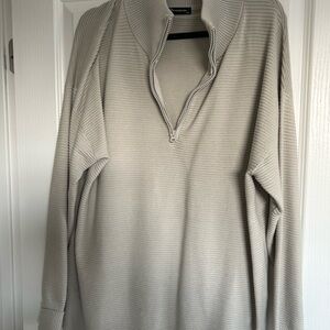 Women’s  Beige Quarter-Zip Sweater